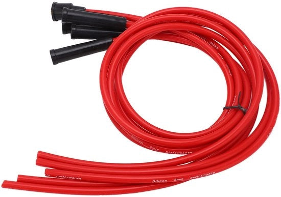 Set di cavi di accensione in silicone/metallo 1m - 4 cilindri auto - alta efficienza - sostenibile - migliorata efficienza motore - filo di accensione