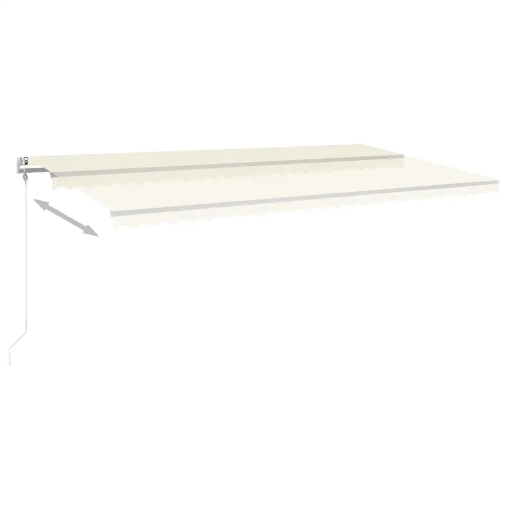 Tenda Automatica con Sensore Vento e LED 600x300 cm Crema 3068972