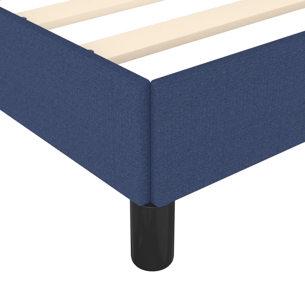 Letto matrimoniale | Letto per adulti | Giroletto senza Materasso Blu 120x190 cm in Tessuto