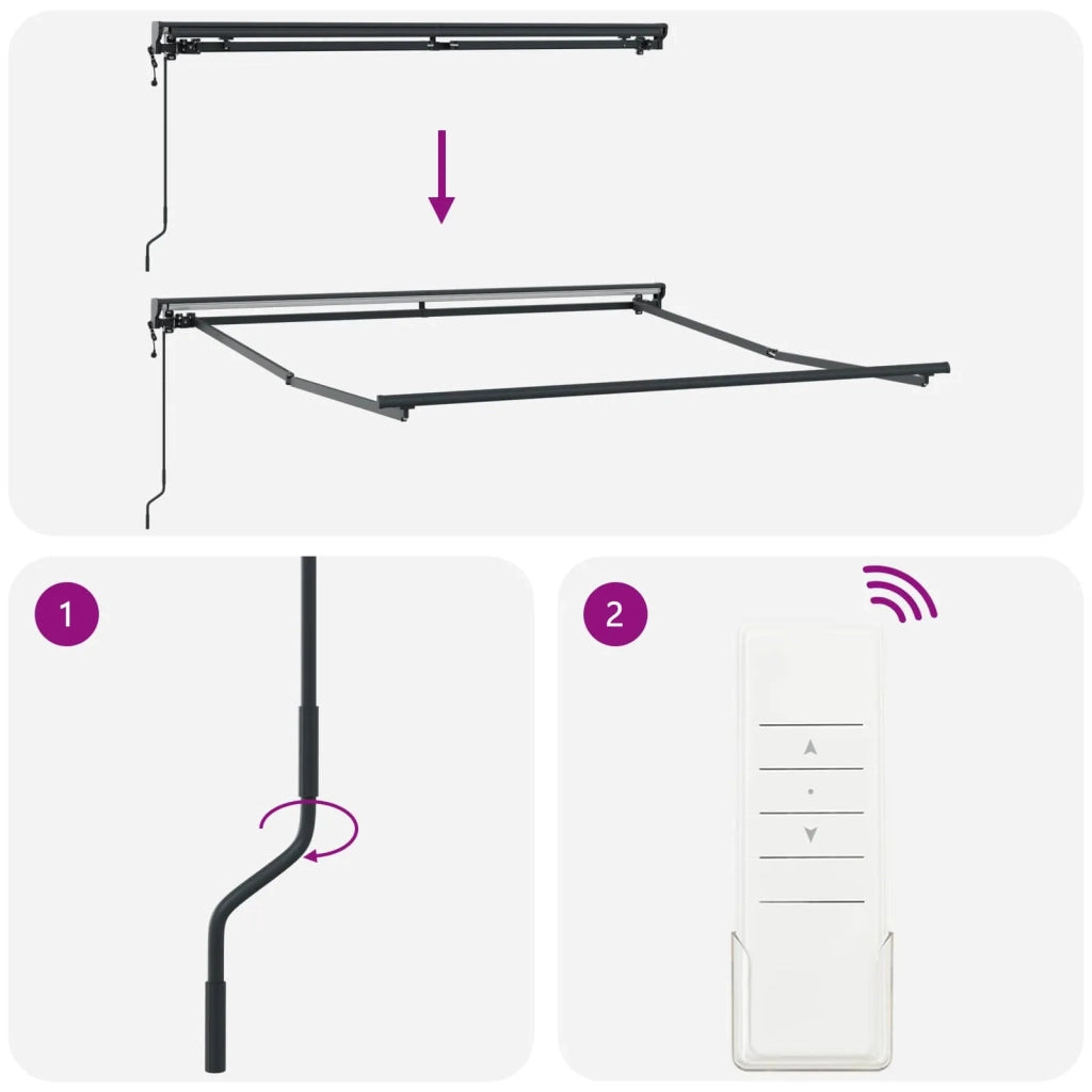 Struttura della tenda Grigio chiaro 300 x 250 cm 3330104