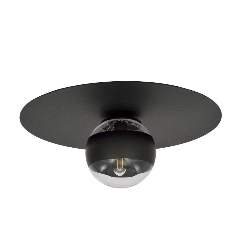 Plafoniera Emibig Solar 1 luce E14 nera dimmerabile