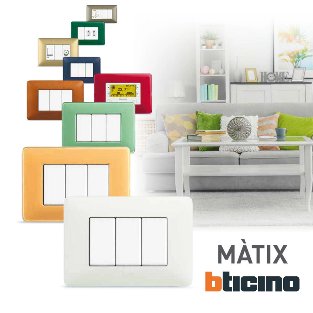 Supporto 6 moduli bticino serie matix 506lsa per scatola art 506l