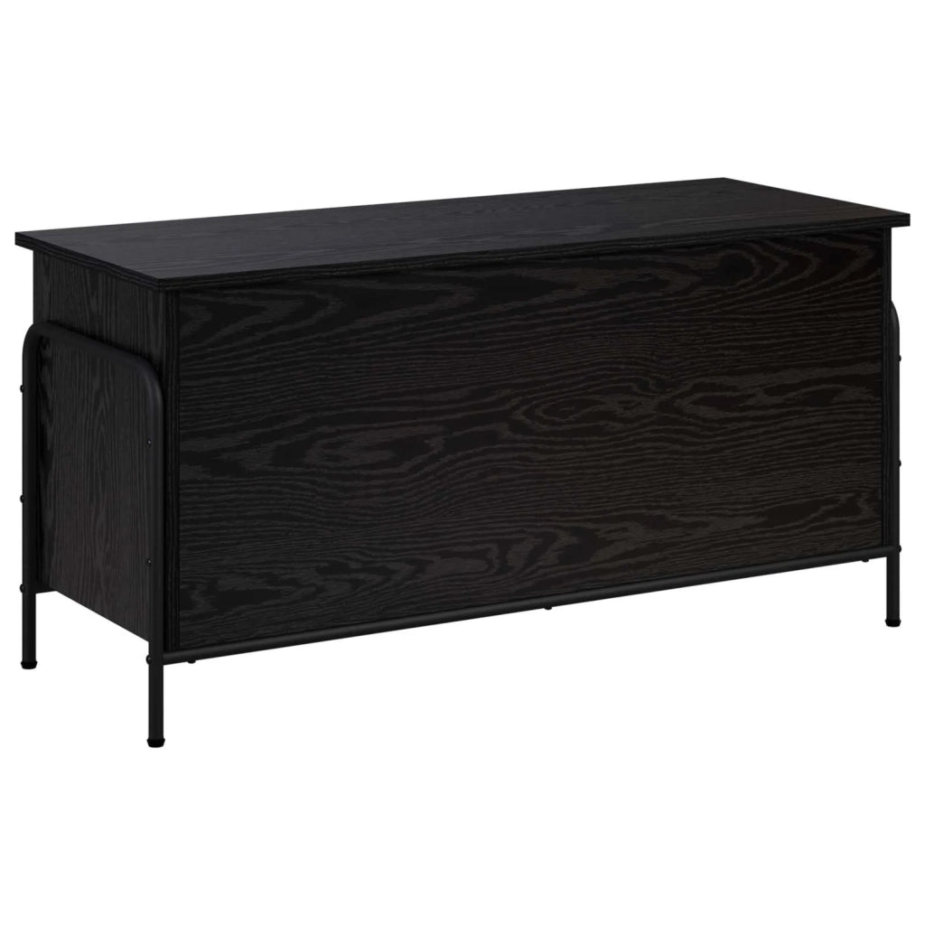 Scatola di Stoccaggio Rovere Nero 80 x 40 x 49,5 cm 8013680