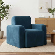 Poltrona-Divano Sedia Blu Velluto 246497