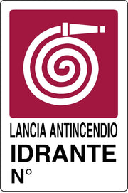CARTELLO SEGNALETICO IDRANTE  cm. 20x30 10.00 pz