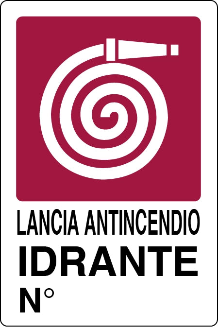 CARTELLO SEGNALETICO IDRANTE  cm. 20x30 10.00 pz