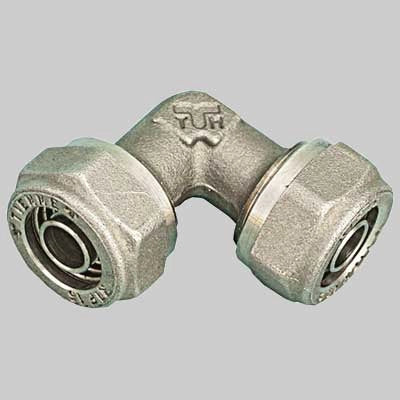 RACCORDO A GOMITO DOPPIO PER TUBO COBRAPEX  15 x 15 S. 2,5     TIEMME