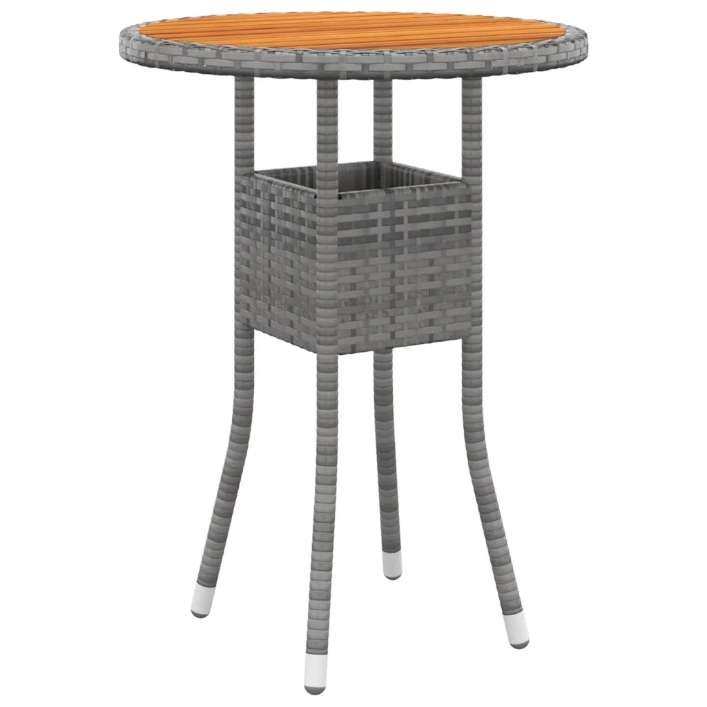 Set da Bistrot per Giardino 3 pz | Set Salotto da Giardino in Polyrattan Grigio