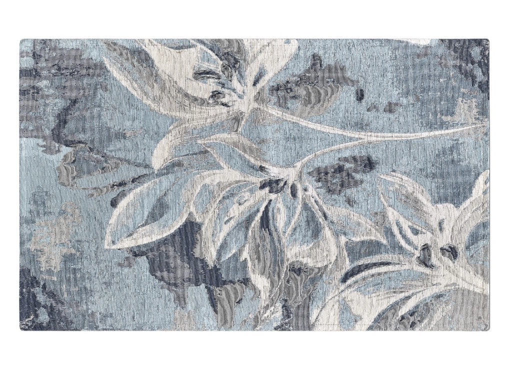Tappeto Arredo Salotto Antiscivolo Scendiletto Camera Dis.Vanilla  By Suardi - 65x110 - Azzurro
