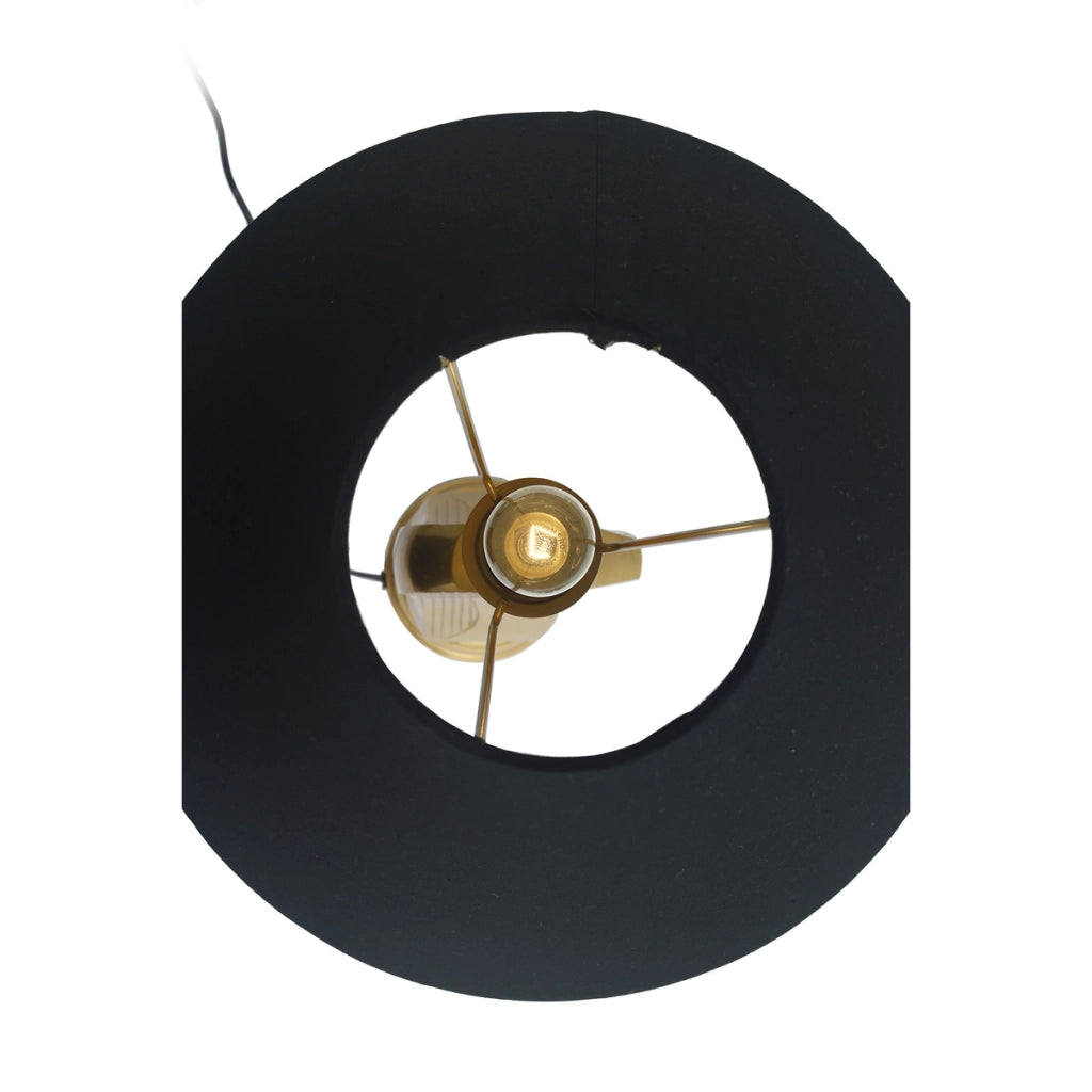 Lampada da tavolo Shah 100 in alluminio e ottone nera