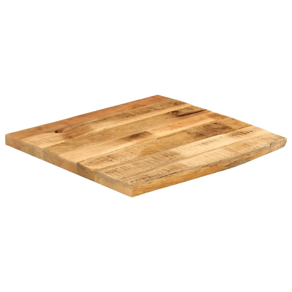 Piano Tavolo | Superficie Tavolo | Piano Scrivania 60x60x2,5 cm Bordi Vivi Legno di Mango Grezzo