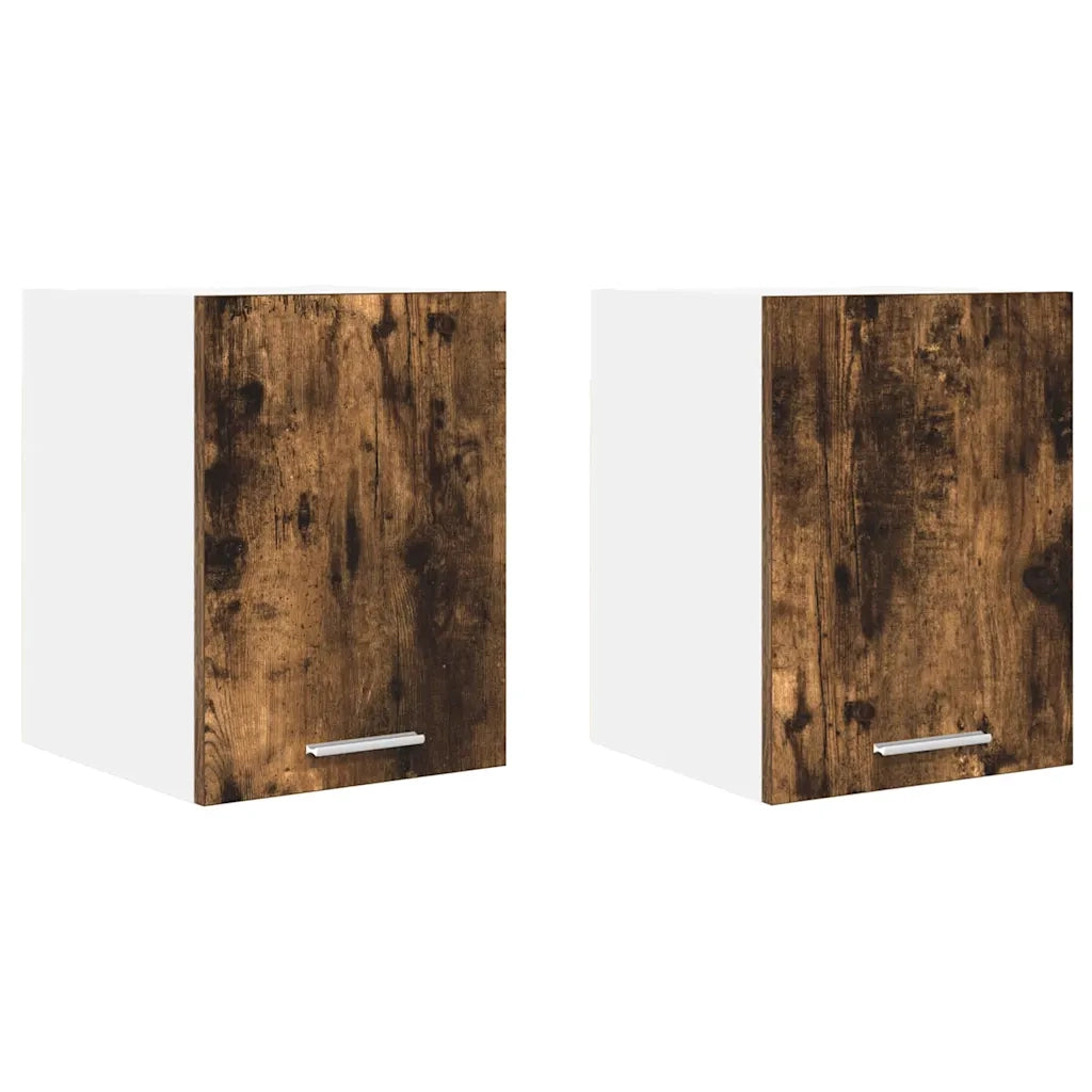 Set di 2 armadietti pensili design moderno stoccaggio efficiente 30 x 31 x 40 cm legno ingegnerizzato bianco 02_0053174
