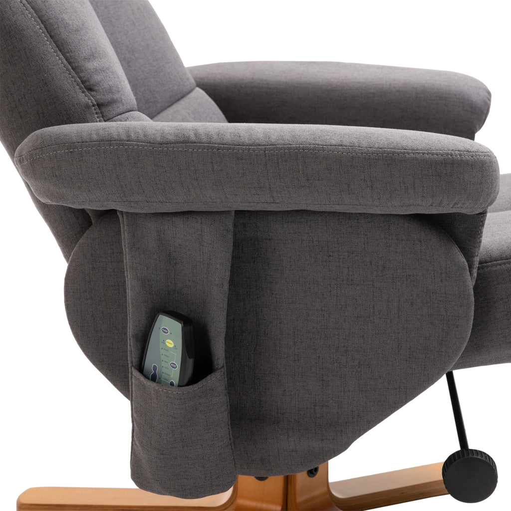 Poltrona massaggiante reclinabile ¨C Minimal ¨C Grigio scuro