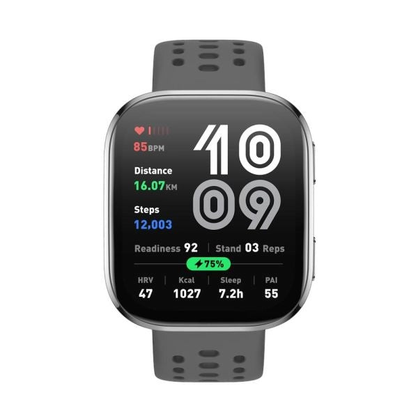 Amazfit bip 6 charcoal 5 cm (1.97") amoled digitale 390 x 450 pixel touch screen argento gps (satellitare) - BIP6CHARC