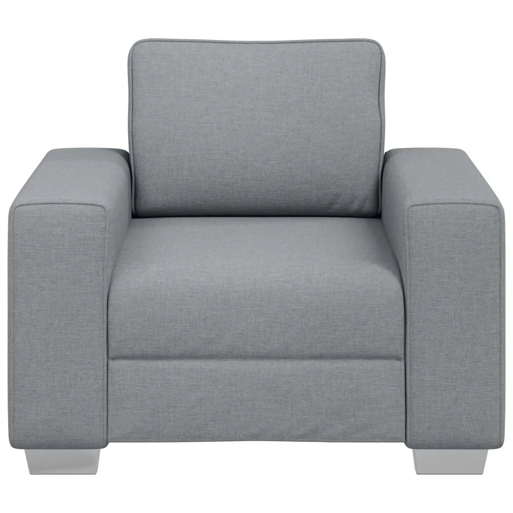 Poltrona | Sedia Relax Sofa Grigio chiaro 100 cm Tessuto
