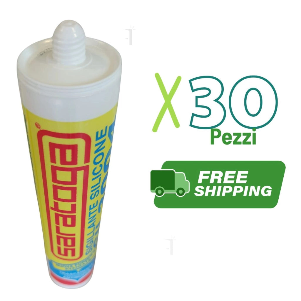 Silicone acetico antimuffa SIL 3004 trasparente 30 pezzi