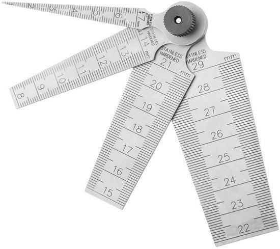 Set di misurazione del diametro del foro - Acciaio inossidabile - Portata di misura 1-29 mm - Strumento di ispezione dei fori - Spleetmeter - Duraturo e leggero