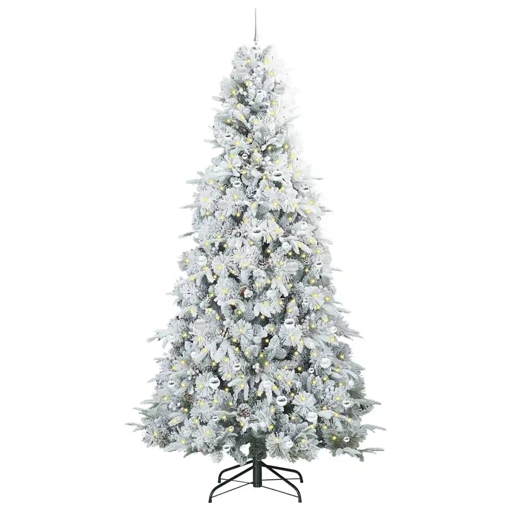 Albero di Natale Artificiale con Rami Pieghevoli Bianco 240 cm 3397515