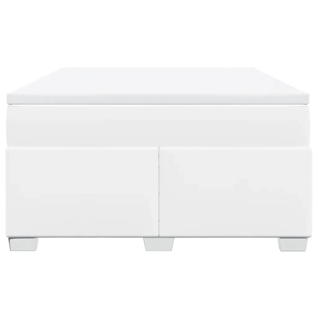 Giroletto a Molle con Materasso Bianco 140x190 cm in Similpelle 3285210