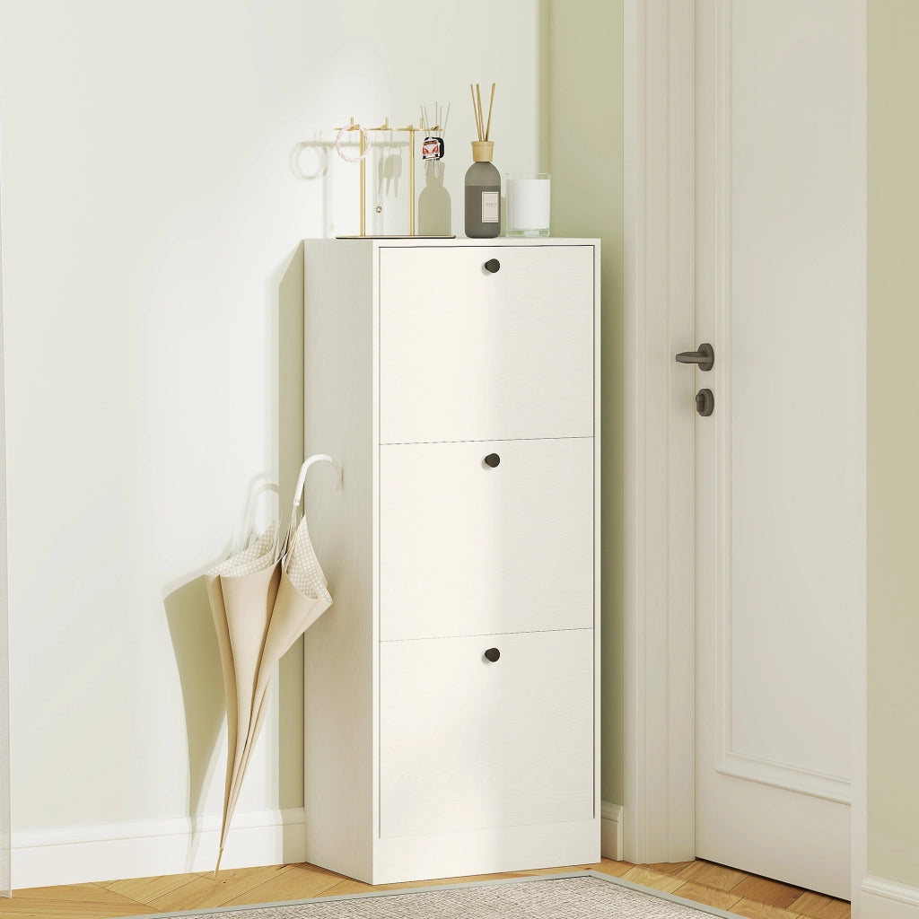 Armadio con Ante Battenti e Ripiani Regolabili ¨C Minimal ¨C 47x28x115 cm Bianco Veteado