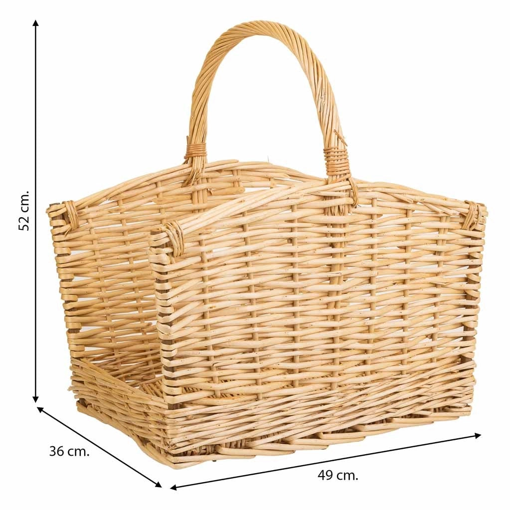 Portalegna in vimini 49x36x52h cm