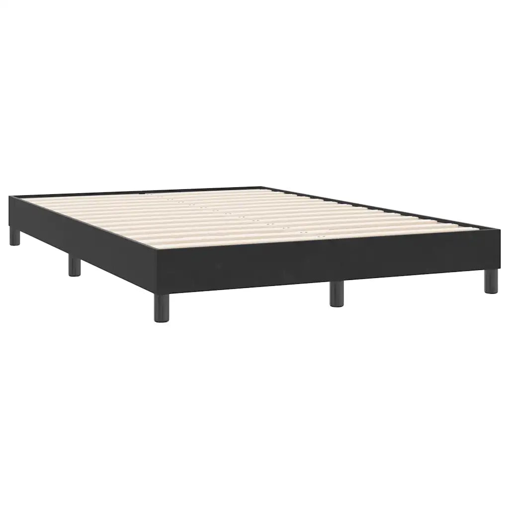 Letto a Molle senza Materasso Nero 160x220 cm in Velluto 3315881