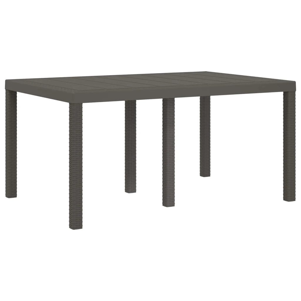 Set da Pranzo per Giardino 5 pcs Grigio chiaro e panna PP 3430067