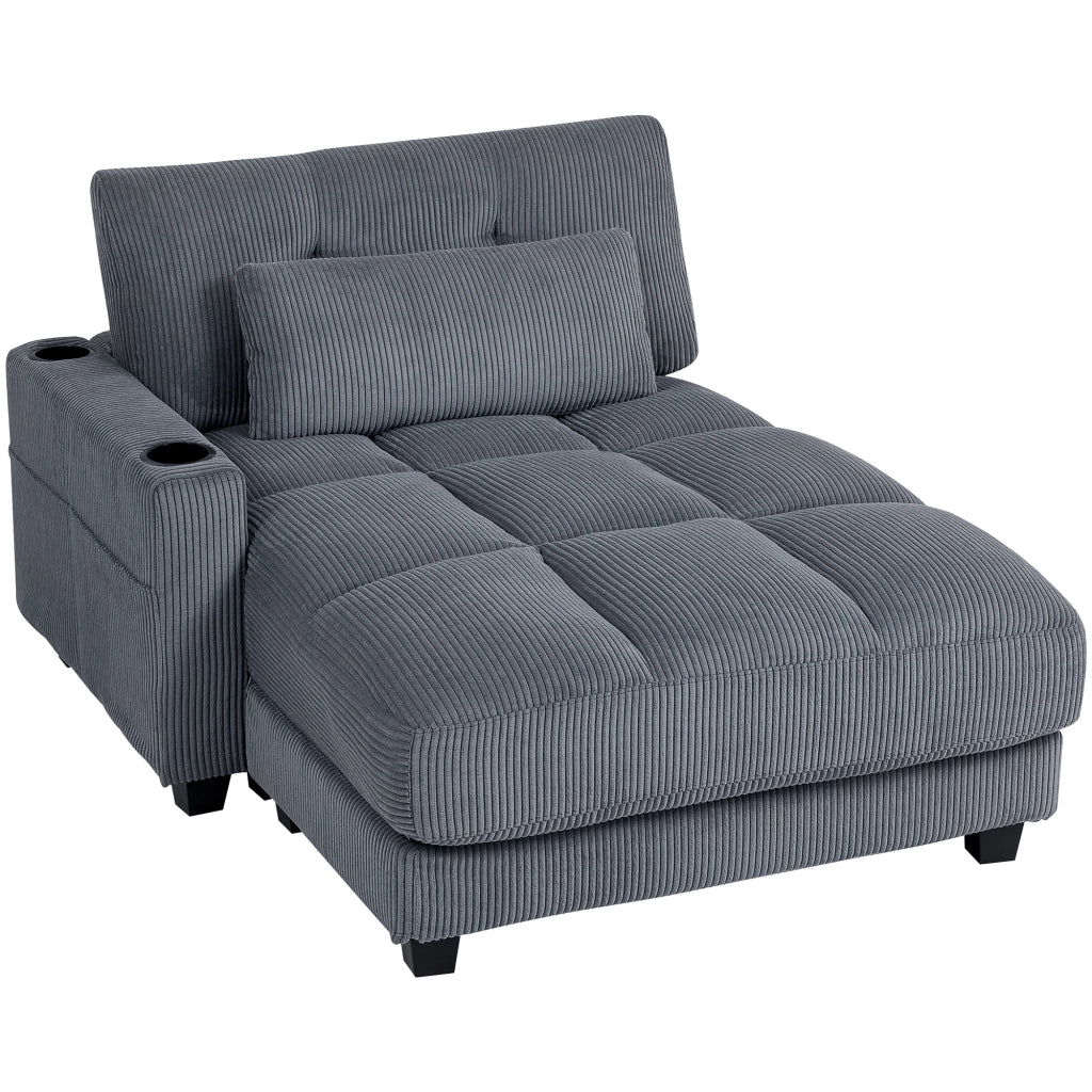 Divano letto con cuscino ¨C zephmum ¨C grigio