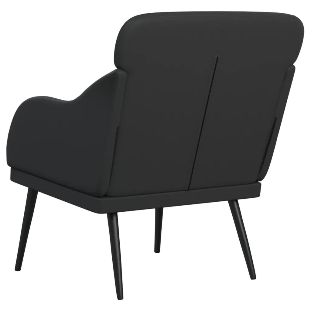 Poltrona | Sedia Relax Nera 63x76x80 cm Similpelle