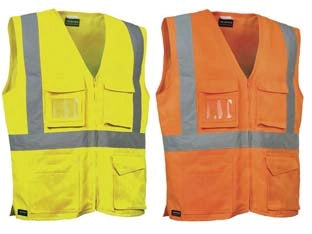 GILET SEKI AD ALTA VISIBILITA'  tg.XL  arancio fluo/navy    COFRA
