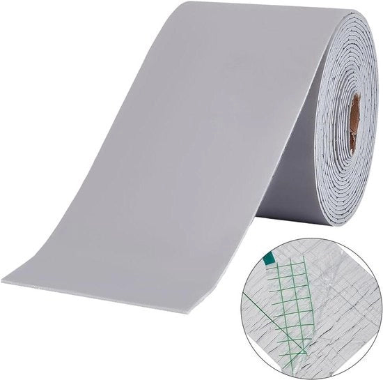 Tegole per pavimento in PVC autofissanti, colore grigio scuro, bordo specchiato, impermeabili, rimovibili, per cucina.