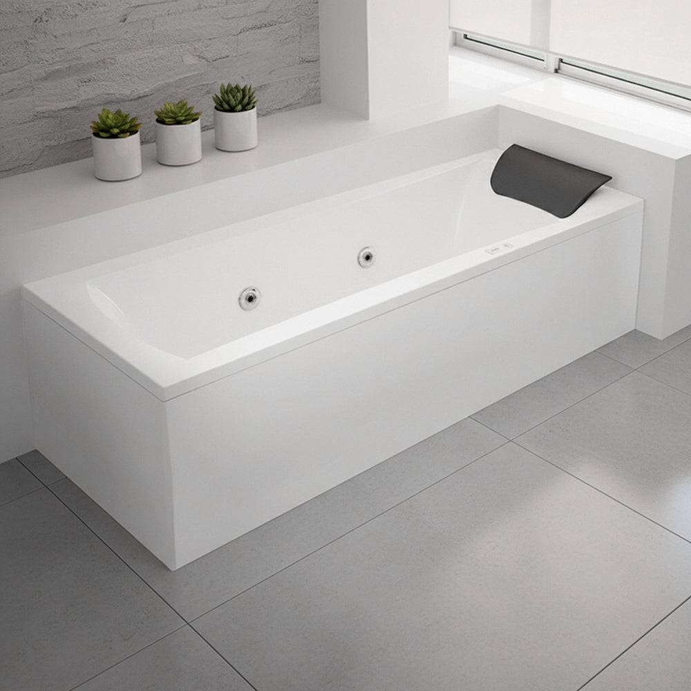 Vasca da bagno idromassaggio 190x80 a 6 JET bianco lucido con cuscino antibatterico Ypsilon