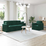Set di divani 2 pcs Verde Scuro 198 x 78 x 80 cm Velluto 3407597