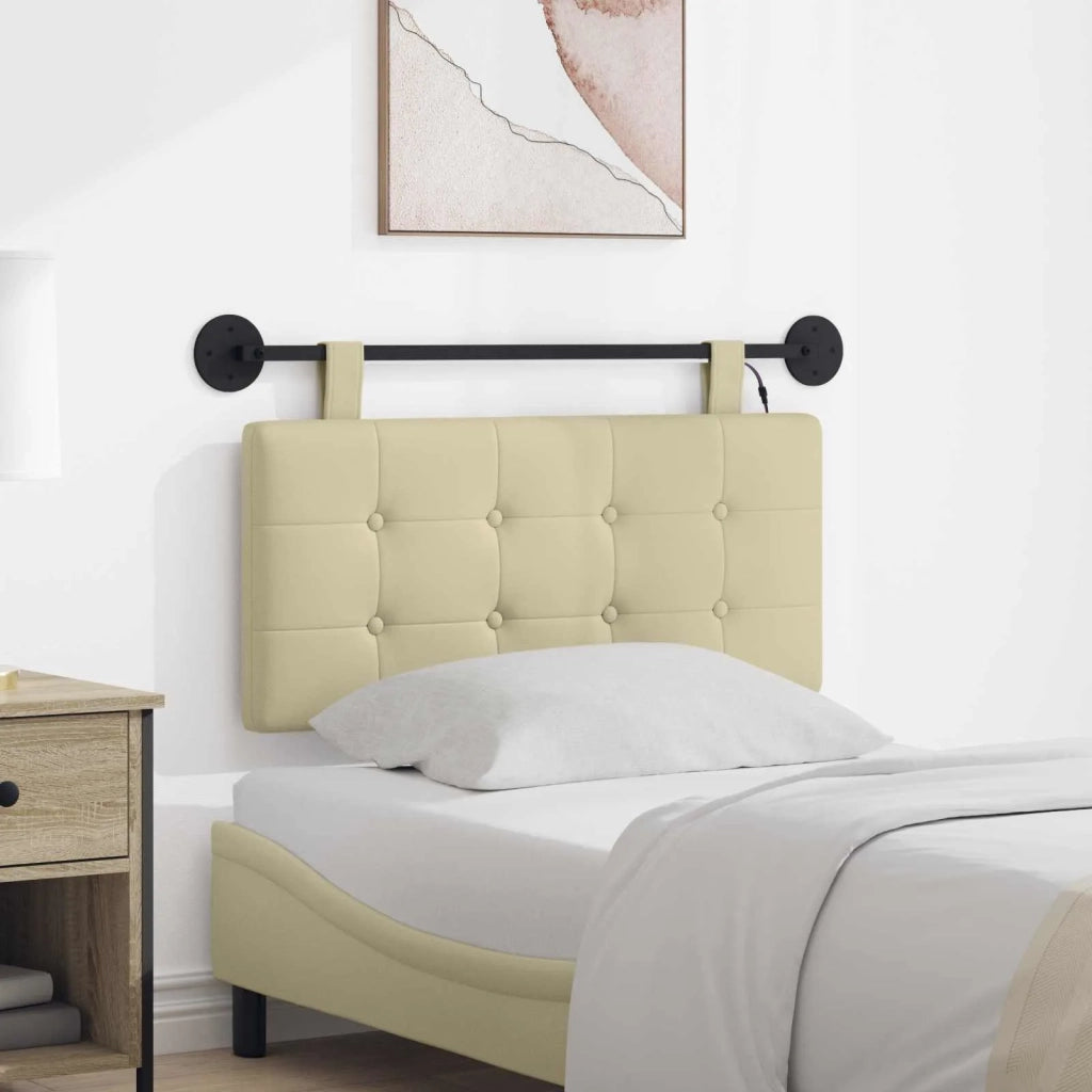 Testiera | Testata sospesa Con luce LED Crema Similpelle