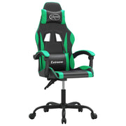 Sedia da Gaming | Sedia da e-sports Girevole Nera e Verde in Similpelle