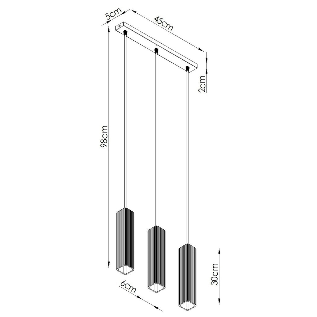 Lampada a sospensione RAYO 3L beige