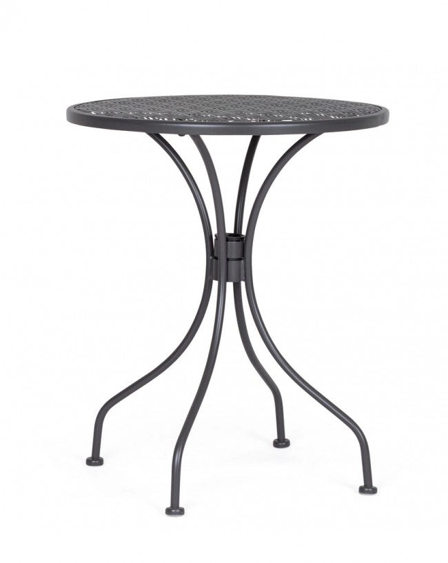 Tavolo Rotondo Acciaio Verde da Esterno 60 cm - LUXURIA