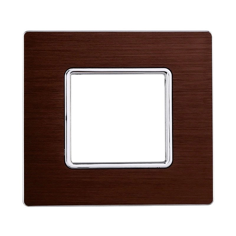 Placca In Alluminio Serie Solar 2P Colore Bronzo Compatibile Con Bticino Matix