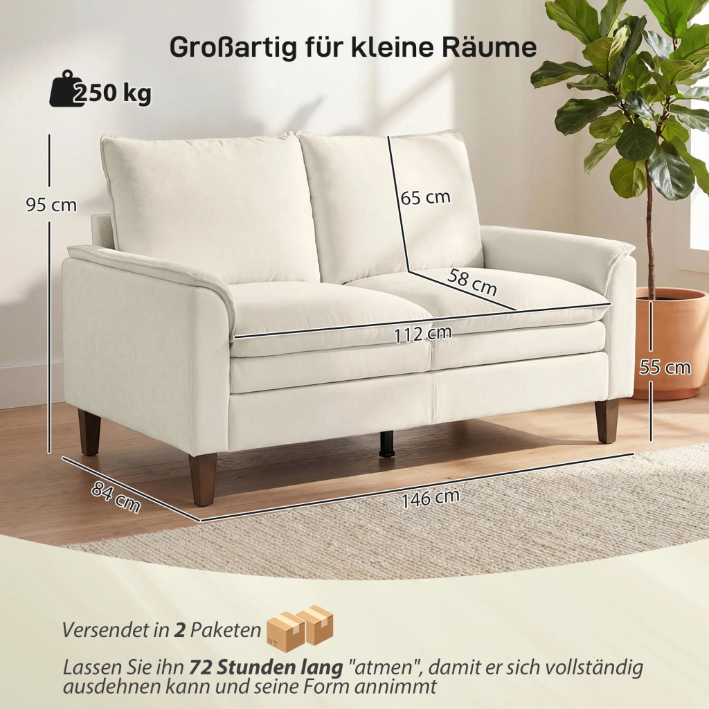 Divano 2 posti ¨C zephmum ¨C Creme