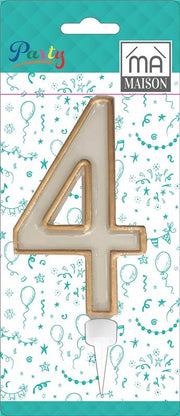 MA MAISON MAXI CANDELA NUMERO "4" ORO