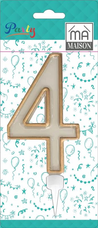 MA MAISON MAXI CANDELA NUMERO "4" ORO