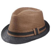 Cappello fedora bicolore con nastro 58