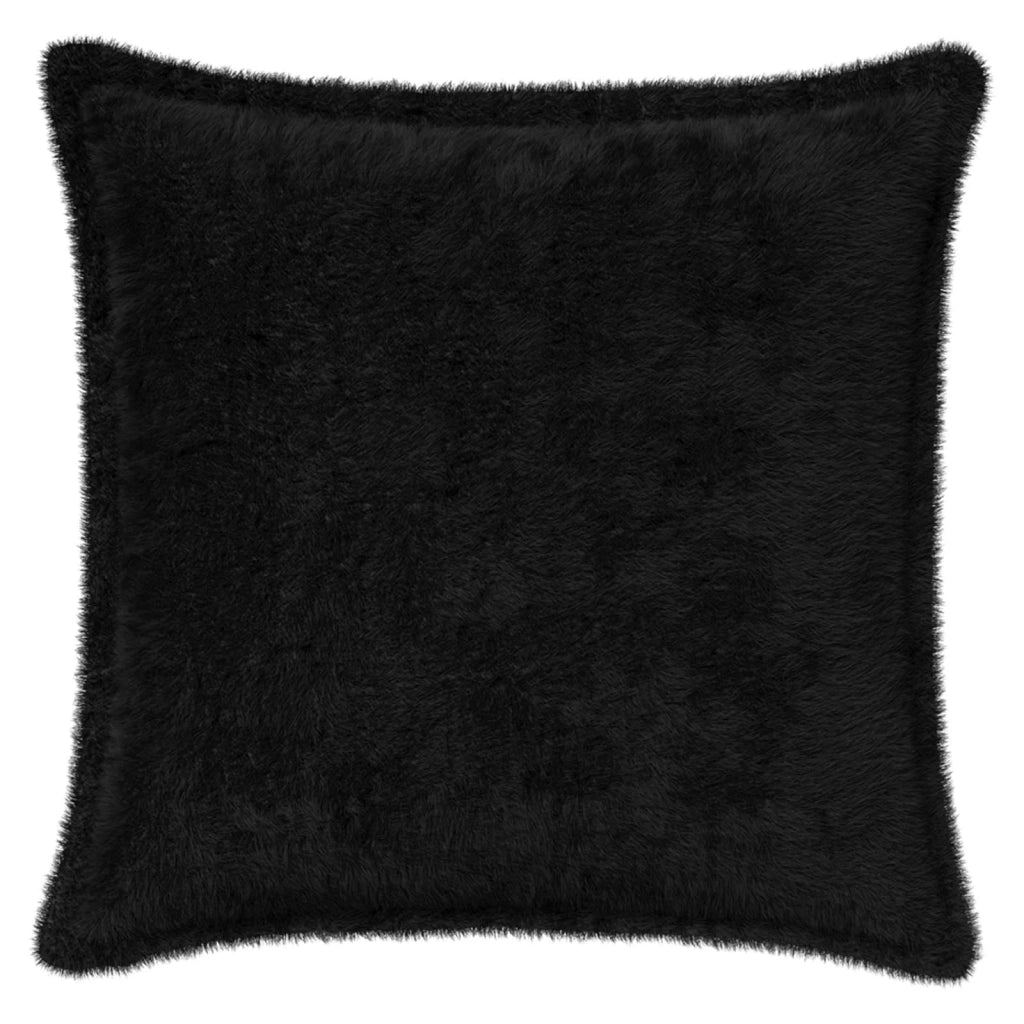 Federa 2 pz HOUTEN Nero 35 x 35 cm Pelliccia di Coniglio Finta 916635