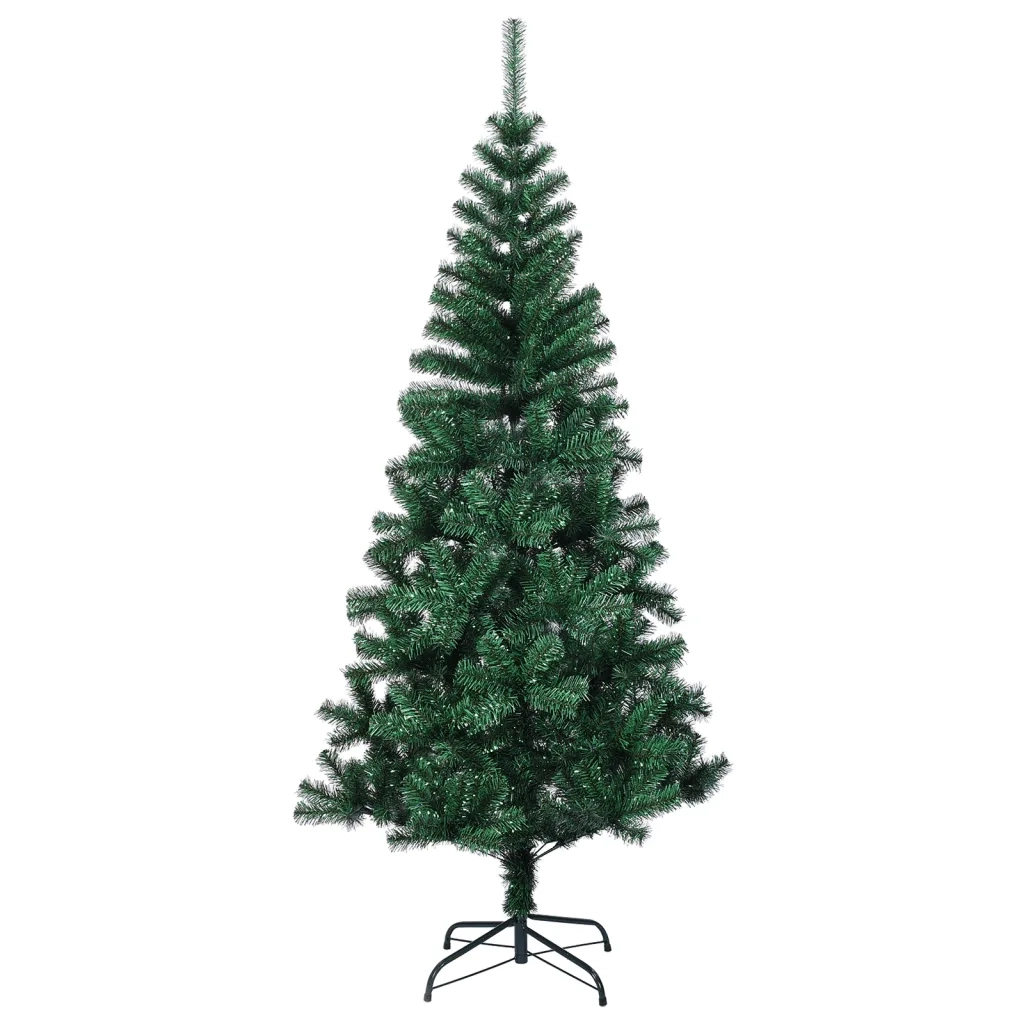 Albero di Natale Artificiale-Albero Natalizio Punte Iridescenti Verde 180 cm PVC
