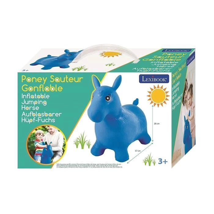 gonfiabile cavallo ponticello blu