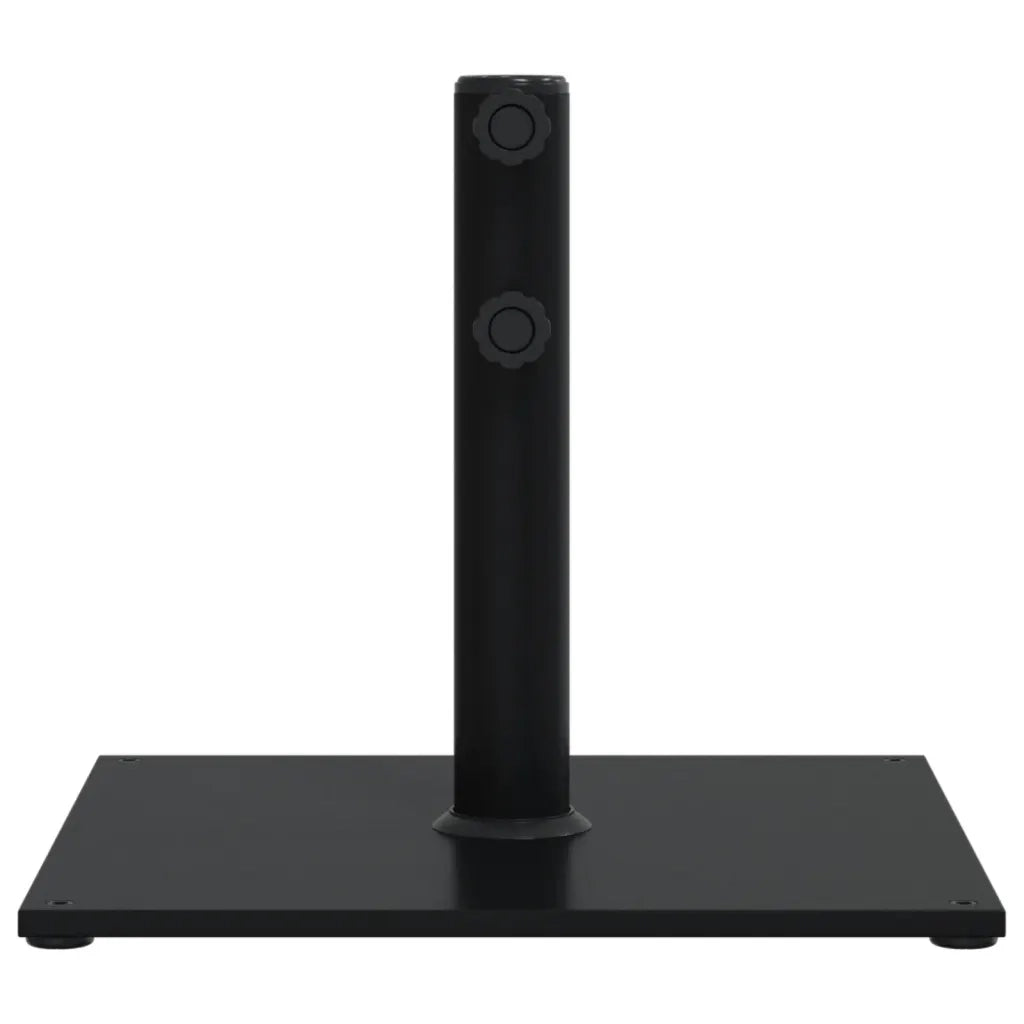 Base quadrata stabilizzatrice per ombrellone 43 x 43 x 38 cm con adattatori da 32 38 e 48 mm in acciaio nero 02_0047474