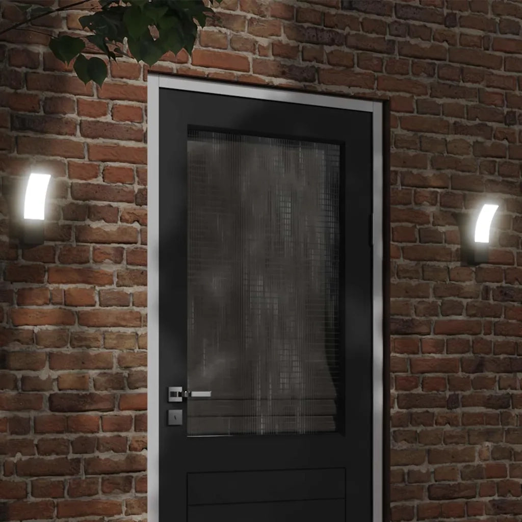 Applique per Esterni con LED 2 pz Nere Alluminio Pressofuso CFW4858907