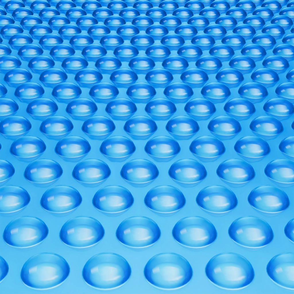Copertura solare per piscina rettangolare 10,97 x 5,49 m, telo termico PE blu spessore 0,4 mm per riscaldamento acqua e protezione piscina