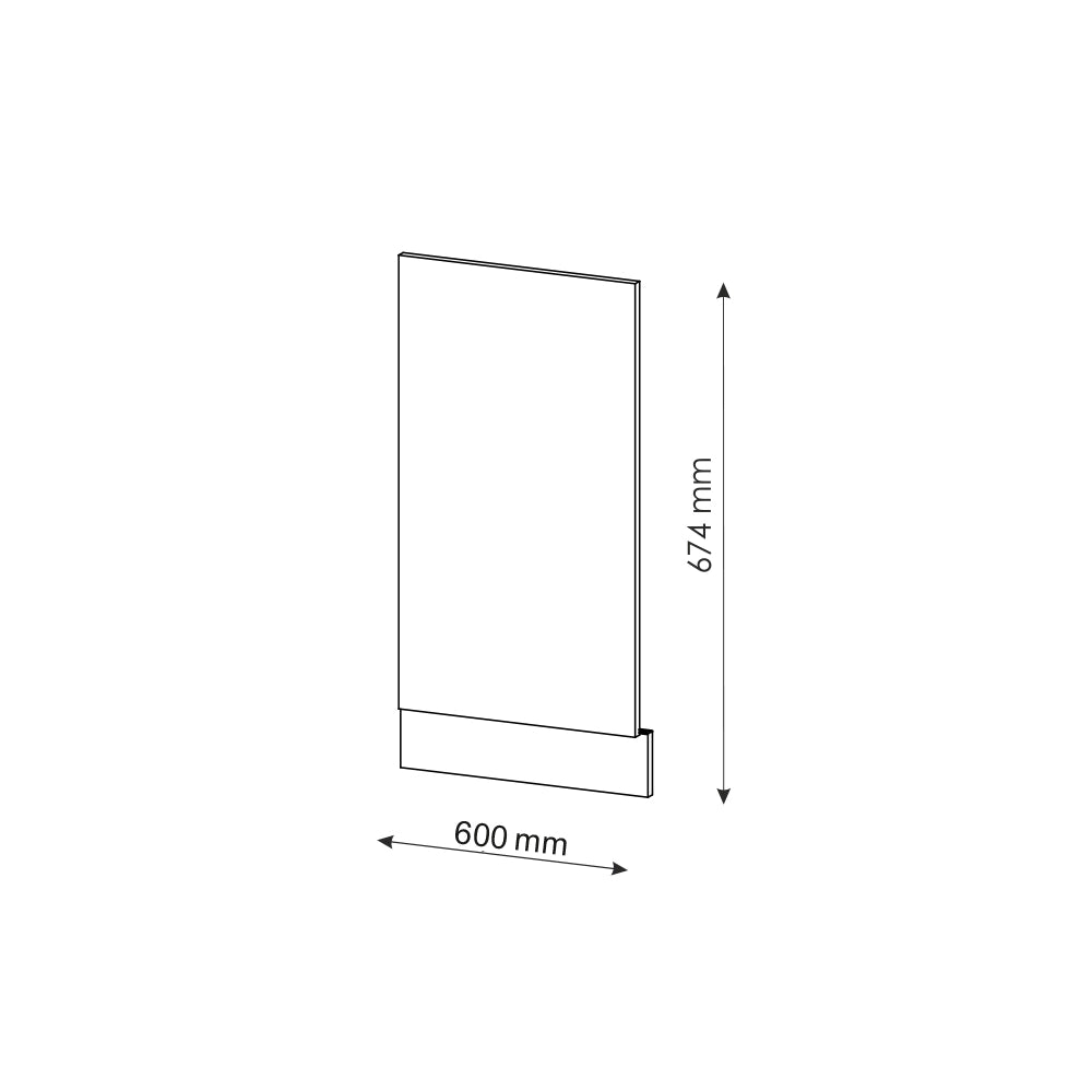 Pannello frontale Fame-Line Bordeaux lucido/Rovere dorato 60 cm, PL Marmo Vicco
