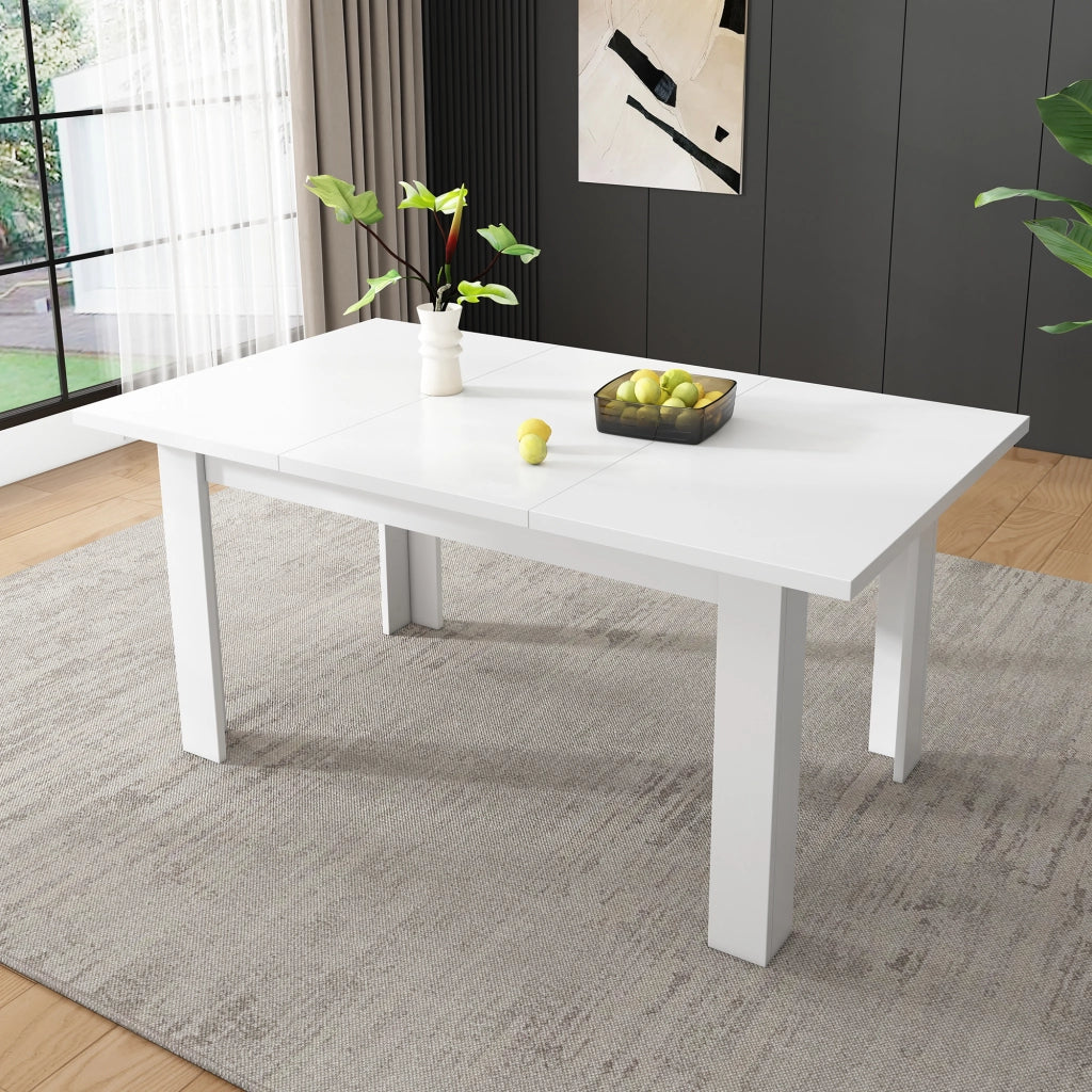 Tavolo da Pranzo con Vano Contenitore ¨C Xylo ¨C Bianco, Rettangolare, 120x70 cm